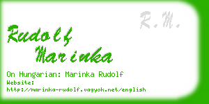 rudolf marinka business card